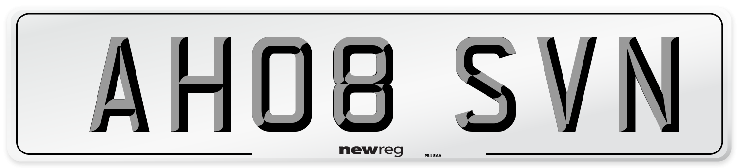 AH08 SVN Number Plate from New Reg
